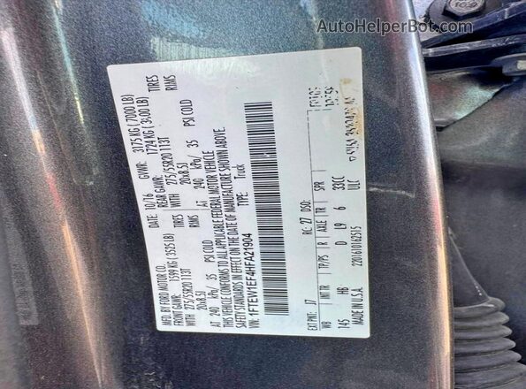 1FTEW1EF4HFA21904 2017 FORD F150 Black Rear seats view