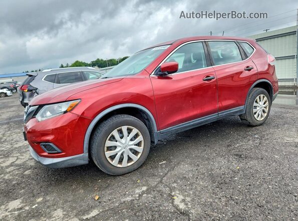 KNMAT2MV1GP717537 2016 NISSAN ROGUE Красный Задняя левая четверть