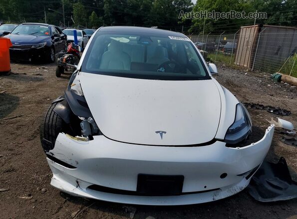 5YJ3E1EA4KF486614 2019 TESLA MODEL 3 White Rear view