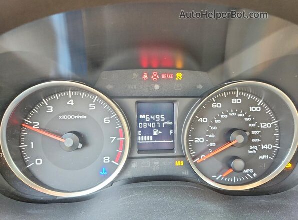 JF2GPABC8G9341953 2016 SUBARU CROSSTREK Gray Вид задніх сидінь
