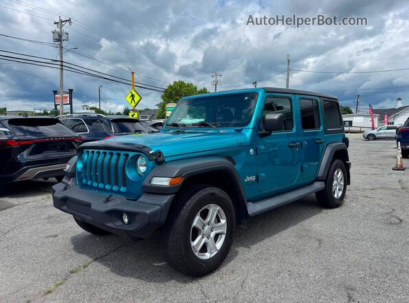 1C4HJXDN4LW149902 2020 JEEP WRANGLER Blue Задня ліва чверть