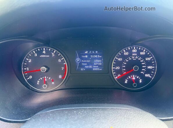 5XXGU4L36JG206570 2018 KIA OPTIMA Silver Սարքավորումների վահանակի տեսք
