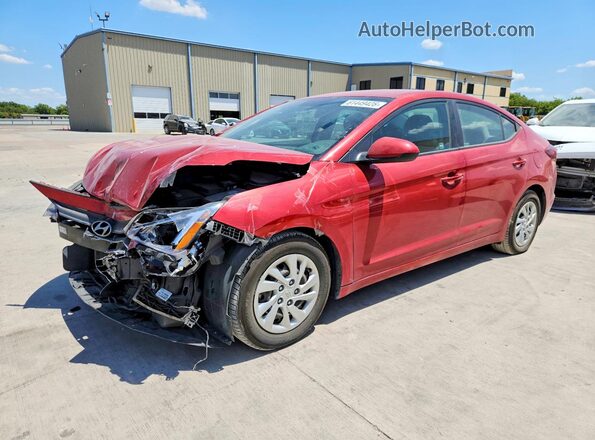 5NPD74LF7KH489264 2019 HYUNDAI ELANTRA Maroon Հետևի ձախ