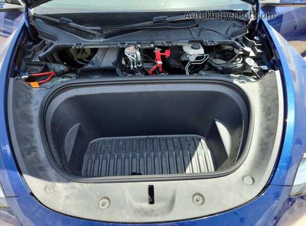 7SAYGDEE6PA148160 2023 TESLA MODEL Blue Vista de la etiqueta del VIN