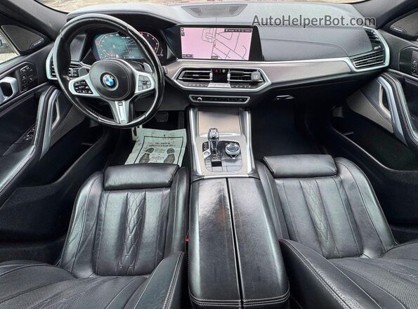 5UXCY8C09M9E51267 2021 BMW X6 Burgundy Հետևի նստատեղերի տեսք