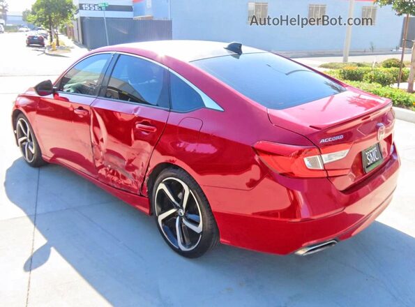 1HGCV2F31KA024804 2019 HONDA ACCORD Red Widok z przodu