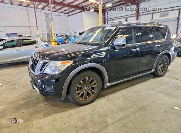 JN8AY2NF3H9300066 2017 NISSAN ARMADA Черный Задняя левая четверть
