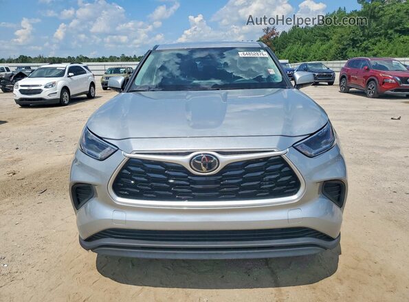 5TDCZRAH8MS070389 2021 TOYOTA HIGHLANDER Silver Հետևի տեսք