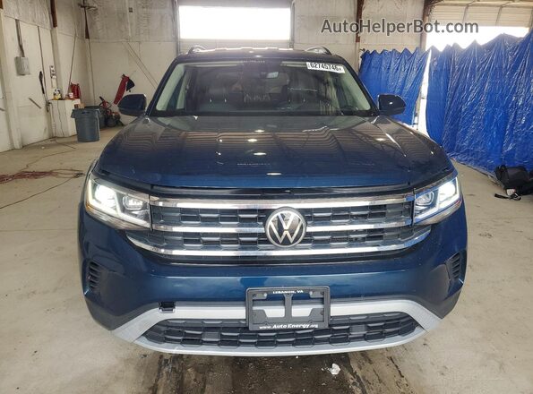 1V2LP2CA9MC601967 2021 VOLKSWAGEN ATLAS Blue უკანა ხედი