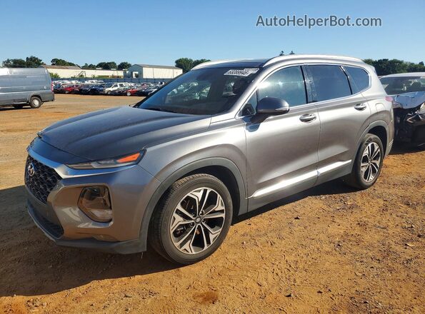 5NMS53AA2KH020482 2019 HYUNDAI SANTA FE Gray Trasero izquierdo