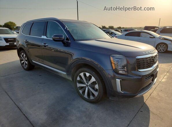 5XYP6DHC9NG242077 2022 KIA TELLURIDE Gray წინა ხედი