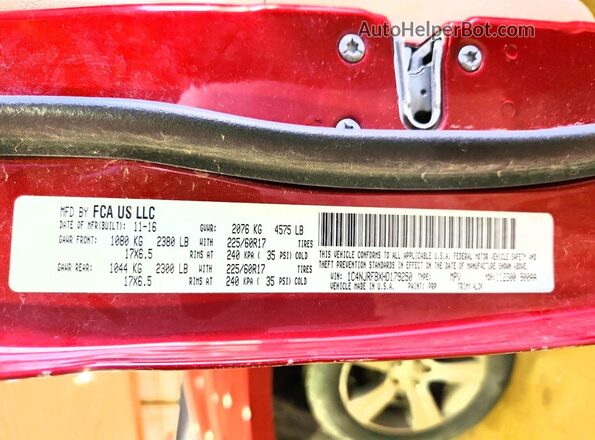 1C4NJRFBXHD179250 2017 JEEP PATRIOT Maroon Vista interior de 360 grados