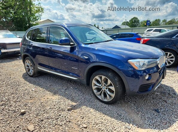 5UXWX9C58G0D73767 2016 BMW X3 Blue Front view