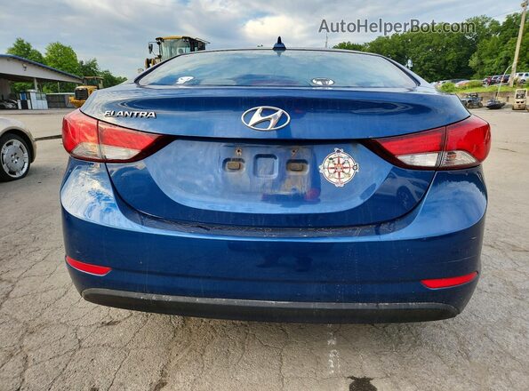 KMHDH4AE9GU543745 2016 HYUNDAI ELANTRA Blue Front interior view