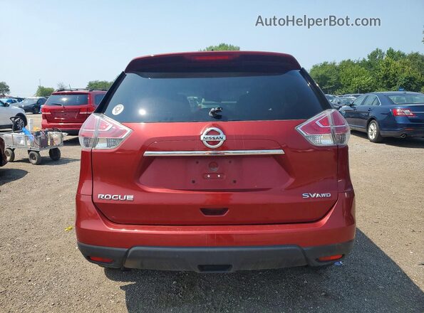 5N1AT2MV3GC740871 2016 NISSAN ROGUE Red Սալոնի դիմացի տեսք