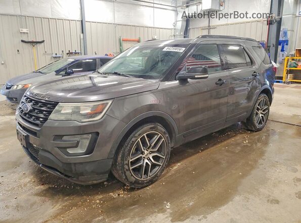 1FM5K8GT0GGD28353 2016 FORD EXPLORER Gray უკანა მარცხენა