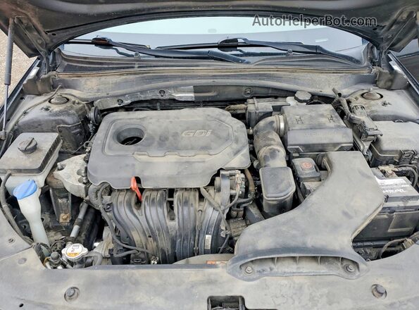 5XXGU4L38HG137598 2017 KIA OPTIMA Black Widok komory silnika