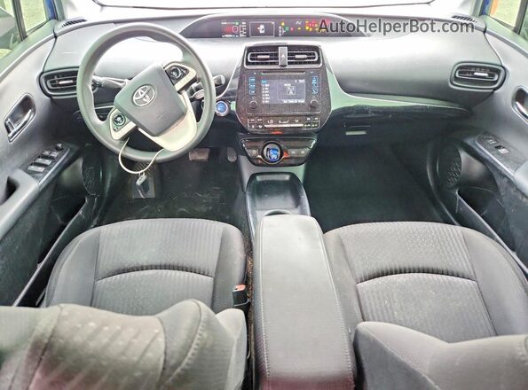 JTDKBRFUXJ3596428 2018 TOYOTA PRIUS Blue Instrument cluster view