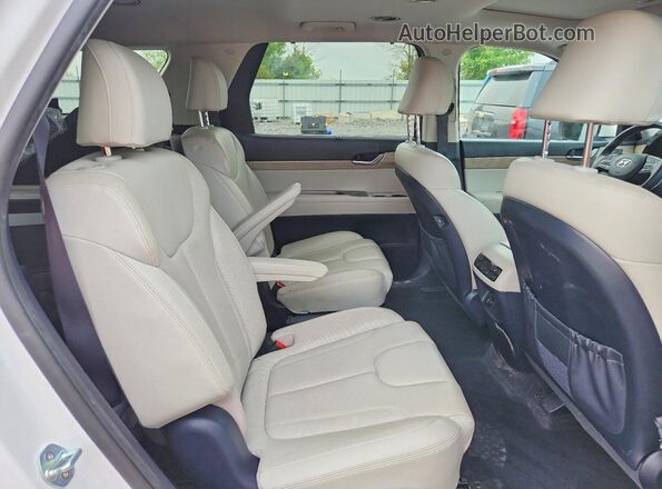 KM8R4DHE5LU126236 2020 HYUNDAI PALISADE White Widok wnętrza z tyłu