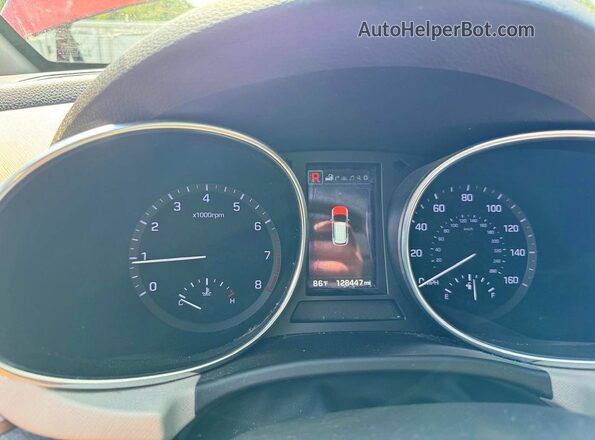 KM8SRDHF3HU202748 2017 HYUNDAI SANTA Red Widok naklejki z numerem VIN