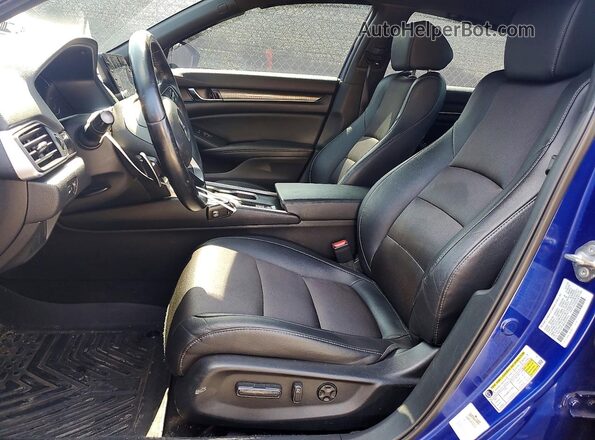 1HGCV1F38KA037012 2019 HONDA ACCORD Blue Widok deski rozdzielczej