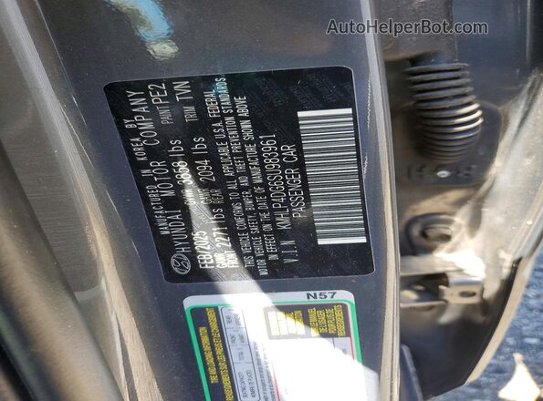 KMHLP4DG6SU983961 2025 HYUNDAI ELANTRA Gray Widok naklejki z numerem VIN