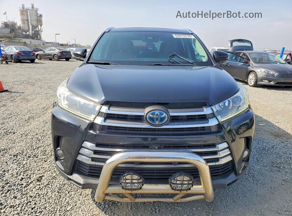 5TDDGRFH4JS046072 2018 TOYOTA HIGHLANDER Black უკანა ხედი
