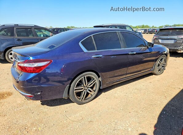 1HGCR2F65HA072295 2017 HONDA ACCORD Blue Delantero derecho