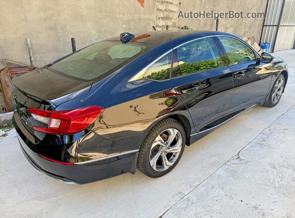 1HGCV1F45JA001477 2018 HONDA ACCORD Black წინა ხედი