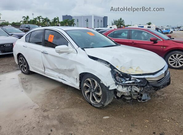 1HGCR2F75GA240458 2016 HONDA ACCORD White Widok z przodu