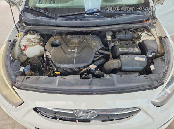 KMHCT4AE1GU165477 2016 HYUNDAI ACCENT White Engine compartment view