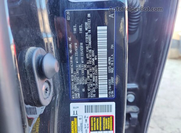 5TDHZRBH8LS508279 2020 TOYOTA HIGHLANDER Black Vista interior de 360 grados