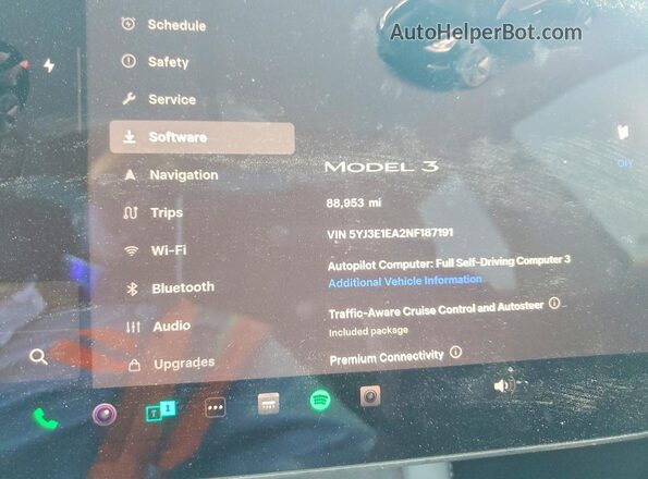 5YJ3E1EA2NF187191 2022 TESLA MODEL Черный Вид задних сидений