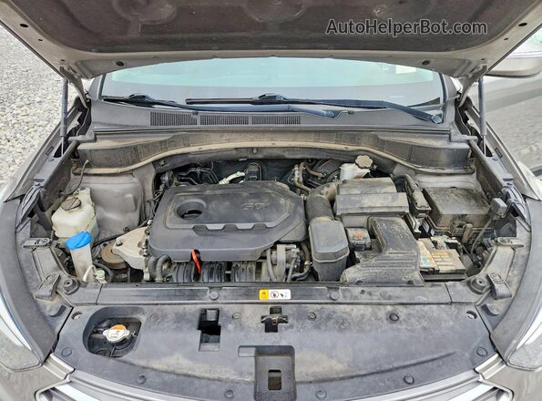 5NMZUDLB6JH084472 2018 HYUNDAI SANTA Gray VIN sticker view