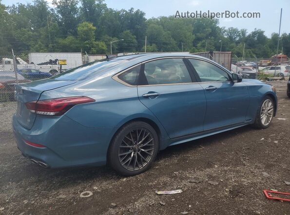 KMHGN4JB4JU229410 2018 GENESIS G80 Blue Przód prawy