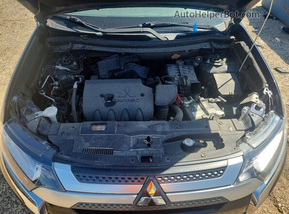 JA4AZ3A3XKZ044004 2019 MITSUBISHI OUTLANDER Blue VIN კოდის სტიკერის ხედი