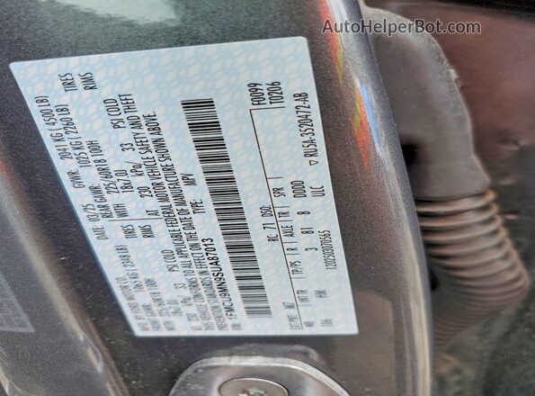1FMCU9MN9SUA87013 2025 FORD ESCAPE Gray Vista de la etiqueta del VIN