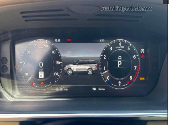 SALGS2SV7KA516858 2019 LAND ROVER RANGE Black Instrument cluster view