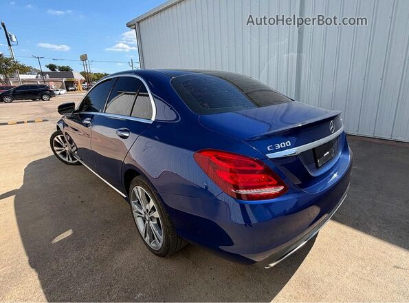 55SWF4KB7HU192124 2017 MERCEDES-BENZ C-CLASS Blue წინა მარჯვენა