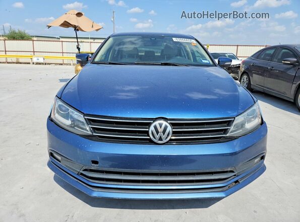 3VWL07AJ4GM393745 2016 VOLKSWAGEN JETTA Blue Вид ззаду