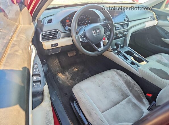 1HGCV1F10JA253823 2018 HONDA ACCORD Red ხელსაწყოთა პანელის ხედი