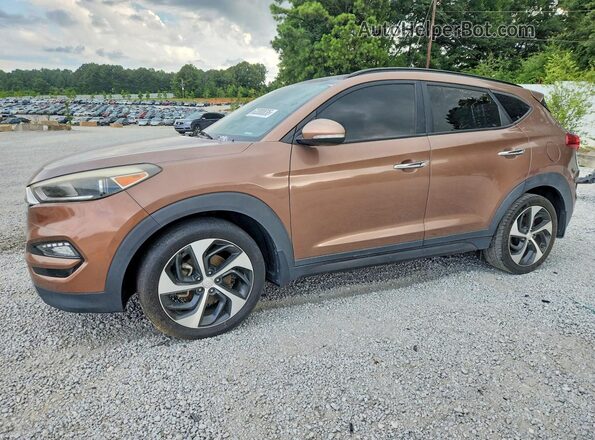 KM8J33A20GU076961 2016 HYUNDAI TUCSON Brown Trasero izquierdo