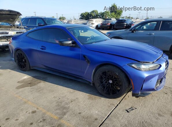 WBS43AZ06PCL38909 2023 BMW M4 Blue Вид спереду