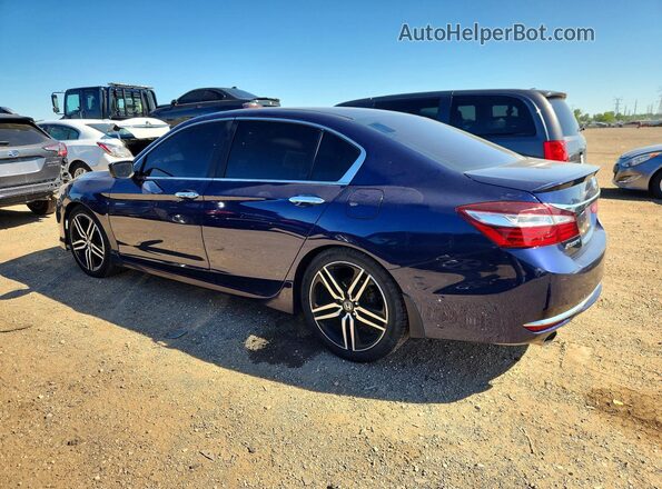 1HGCR2F65HA072295 2017 HONDA ACCORD Blue Trasero derecho