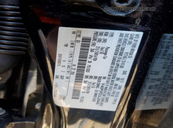 1FADP3FE5JL209466 2018 FORD FOCUS Black VIN կոդի պիտակի տեսք