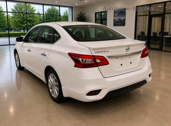 3N1AB7APXKY300417 2019 NISSAN SENTRA Белый Передняя правая четверть