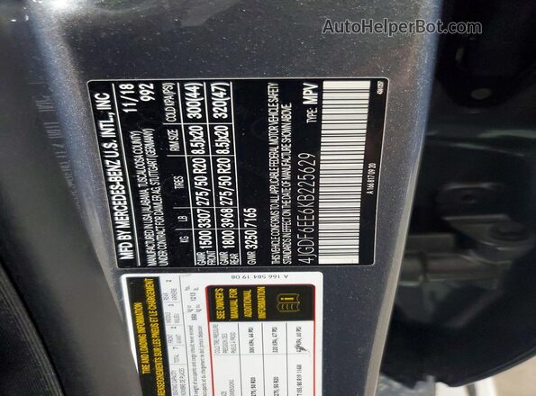 4JGDF6EE6KB225629 2019 MERCEDES-BENZ GLS Gray 360 interior view