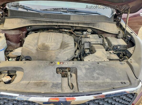 5XYPGDA5XHG240299 2017 KIA SORENTO Burgundy Vista de la etiqueta del VIN