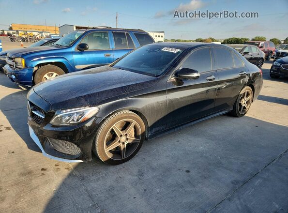 55SWF6EB1GU126786 2016 MERCEDES-BENZ C Black უკანა მარცხენა