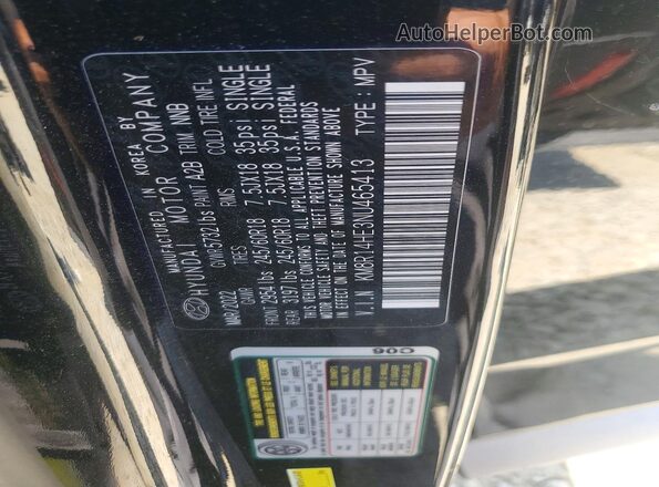 KM8R14HE3NU465413 2022 HYUNDAI PALISADE Black Vista interior de 360 grados